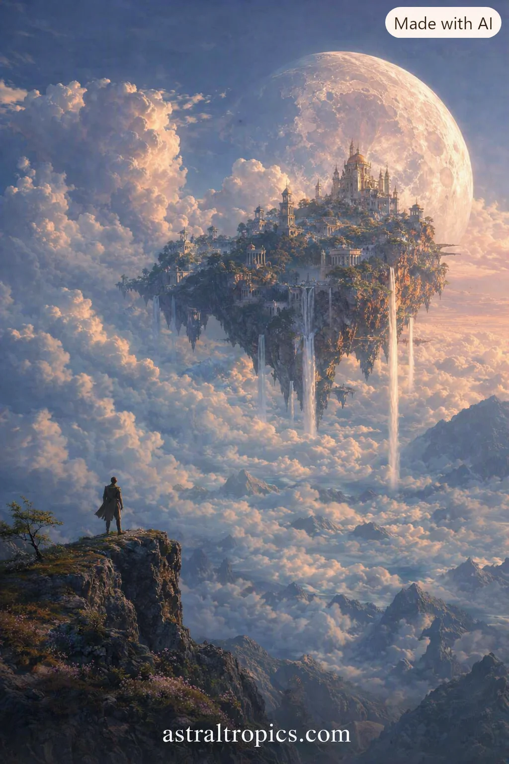 Astraltropics Fantasy Sky Island – Dreamscape Art Print for Visionaries & Dreamers product image (1)