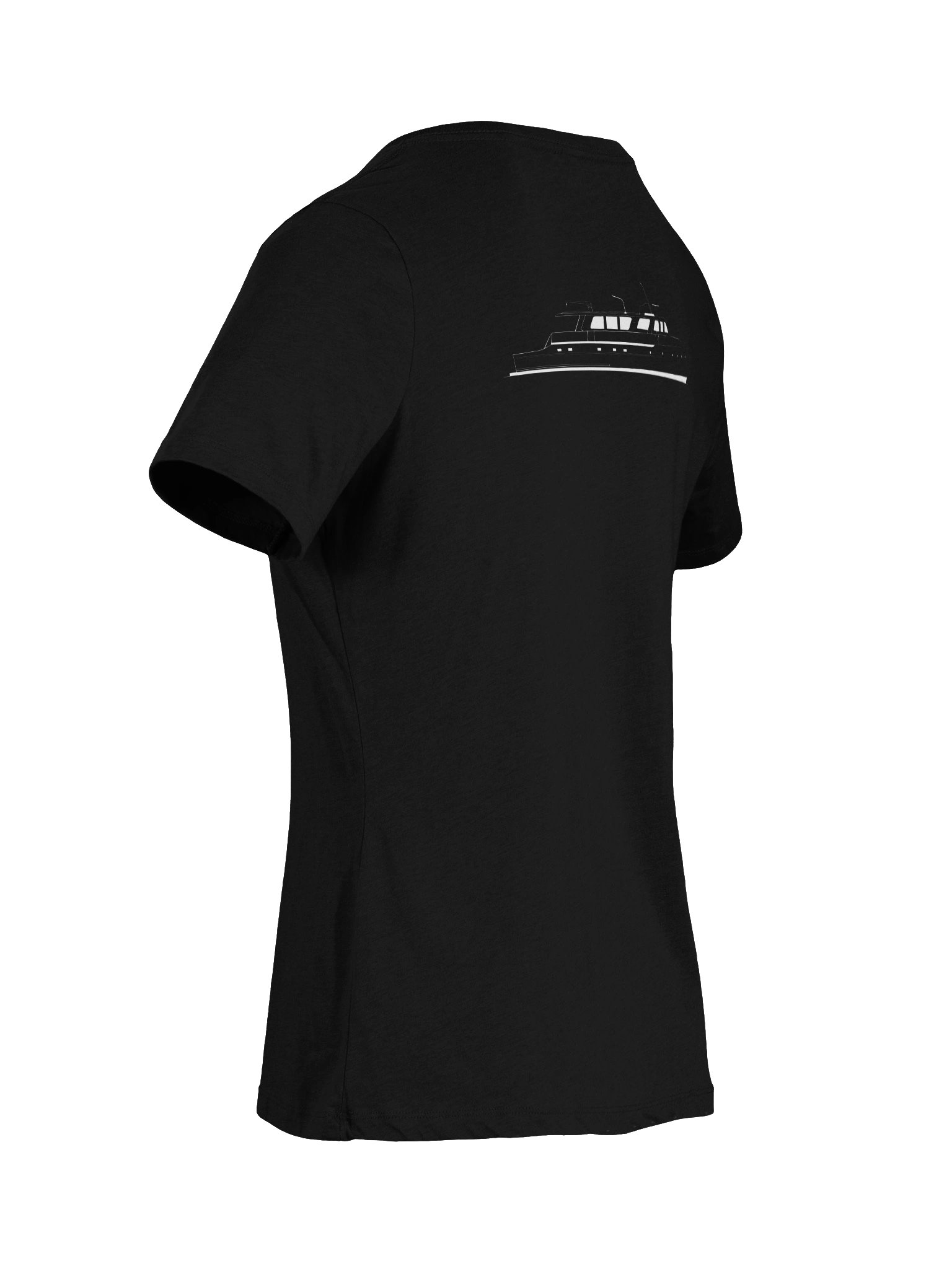 Ladies' Relaxed V-Neck T-Shirt – Tangaroa Boat Outline product image (38)