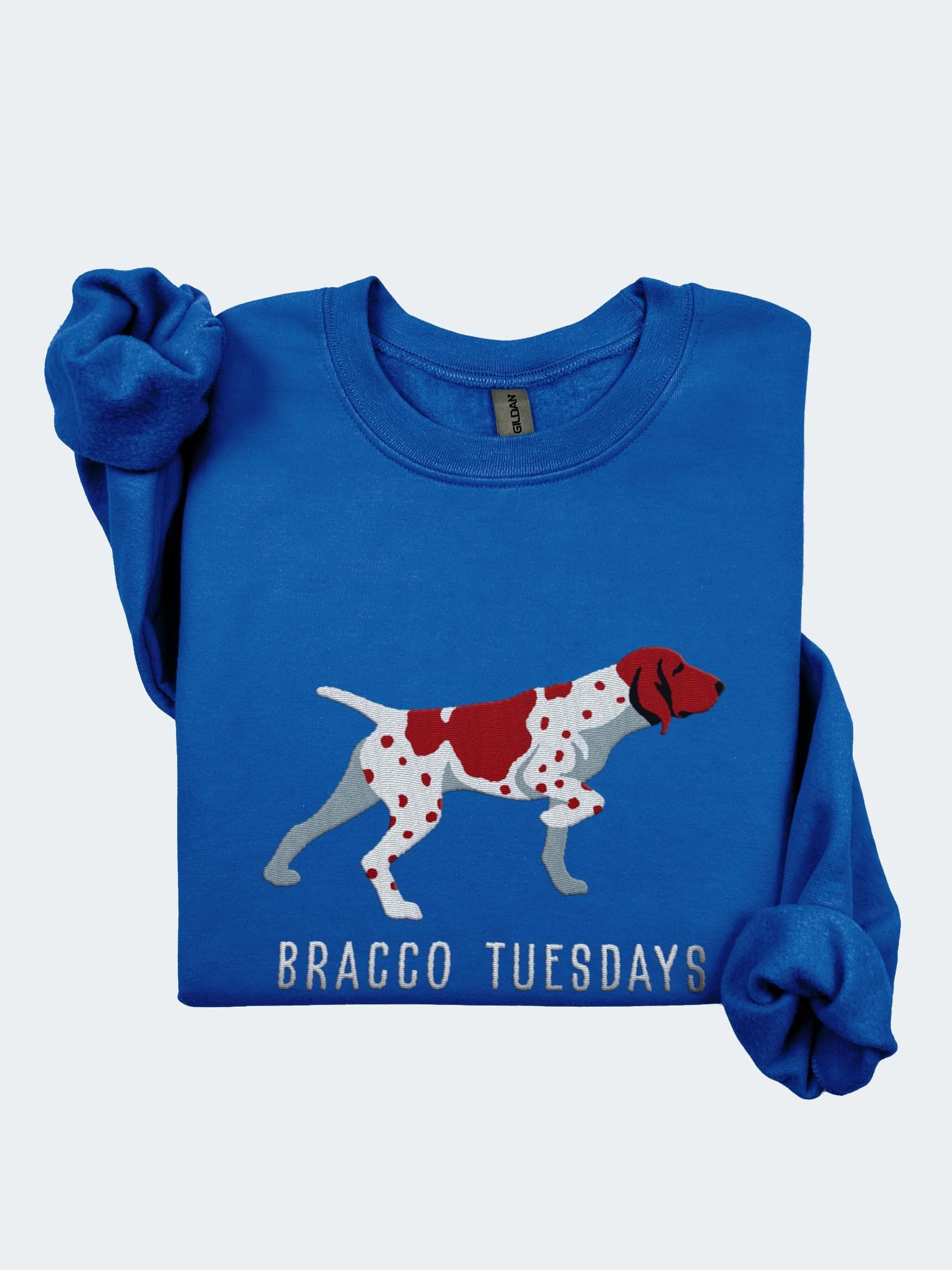 Bracco Tuesdays Sweatshirt (Embroidered) of a Bracco Italiano(Brown & White) product image (2)