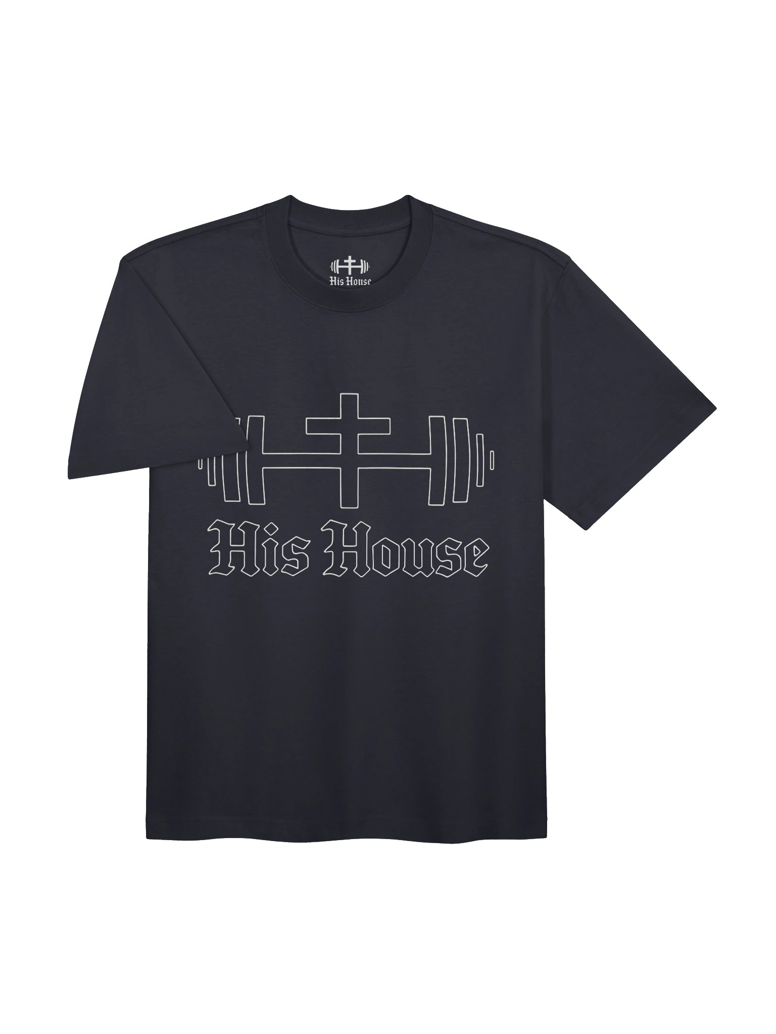 His House Mens Middleweight Oversized T-shirt - Ink Blue/Mushroom product image (7)