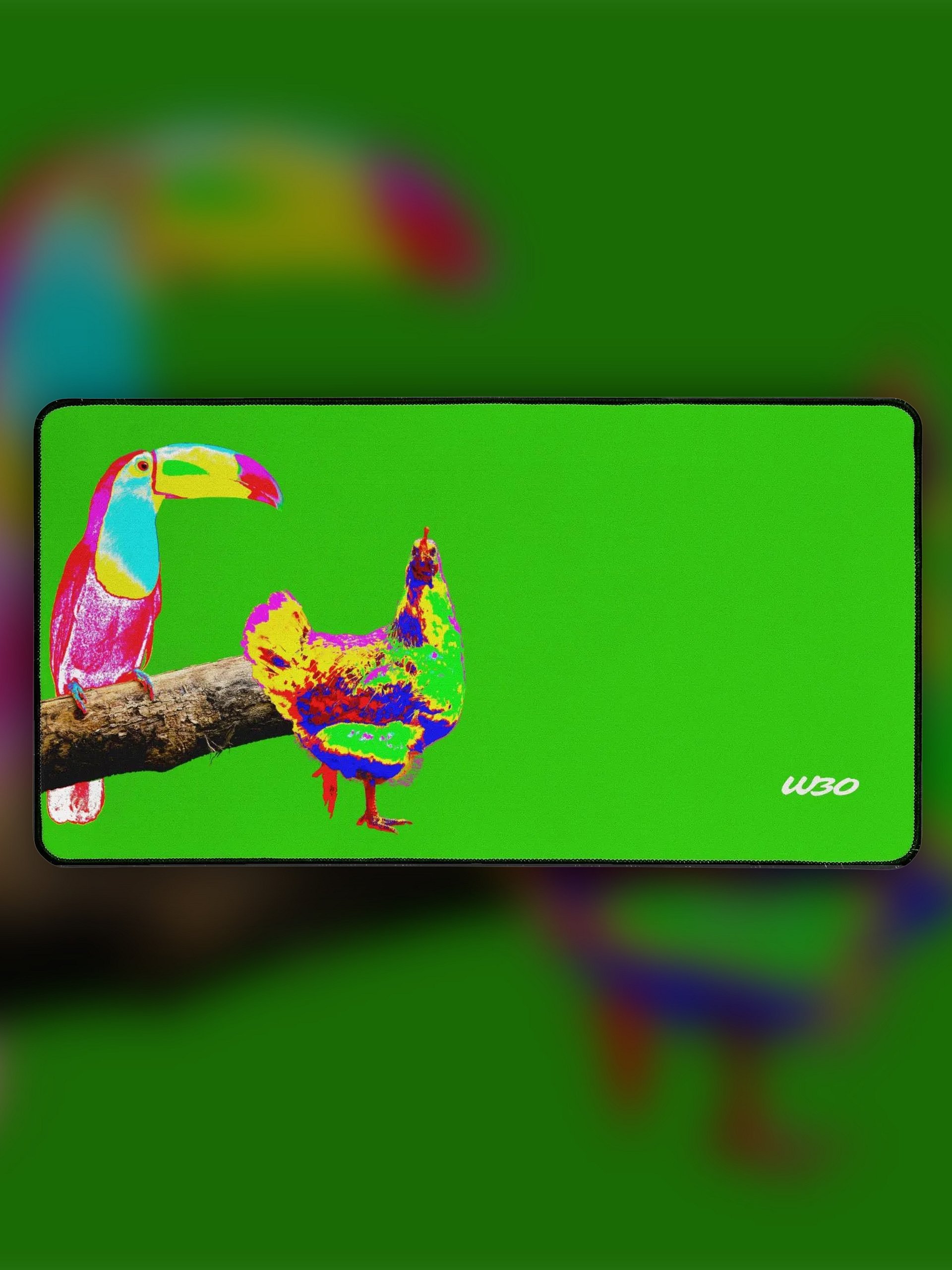 Colourful Animals Desk Mat - Parrot and Chicken product image (1)