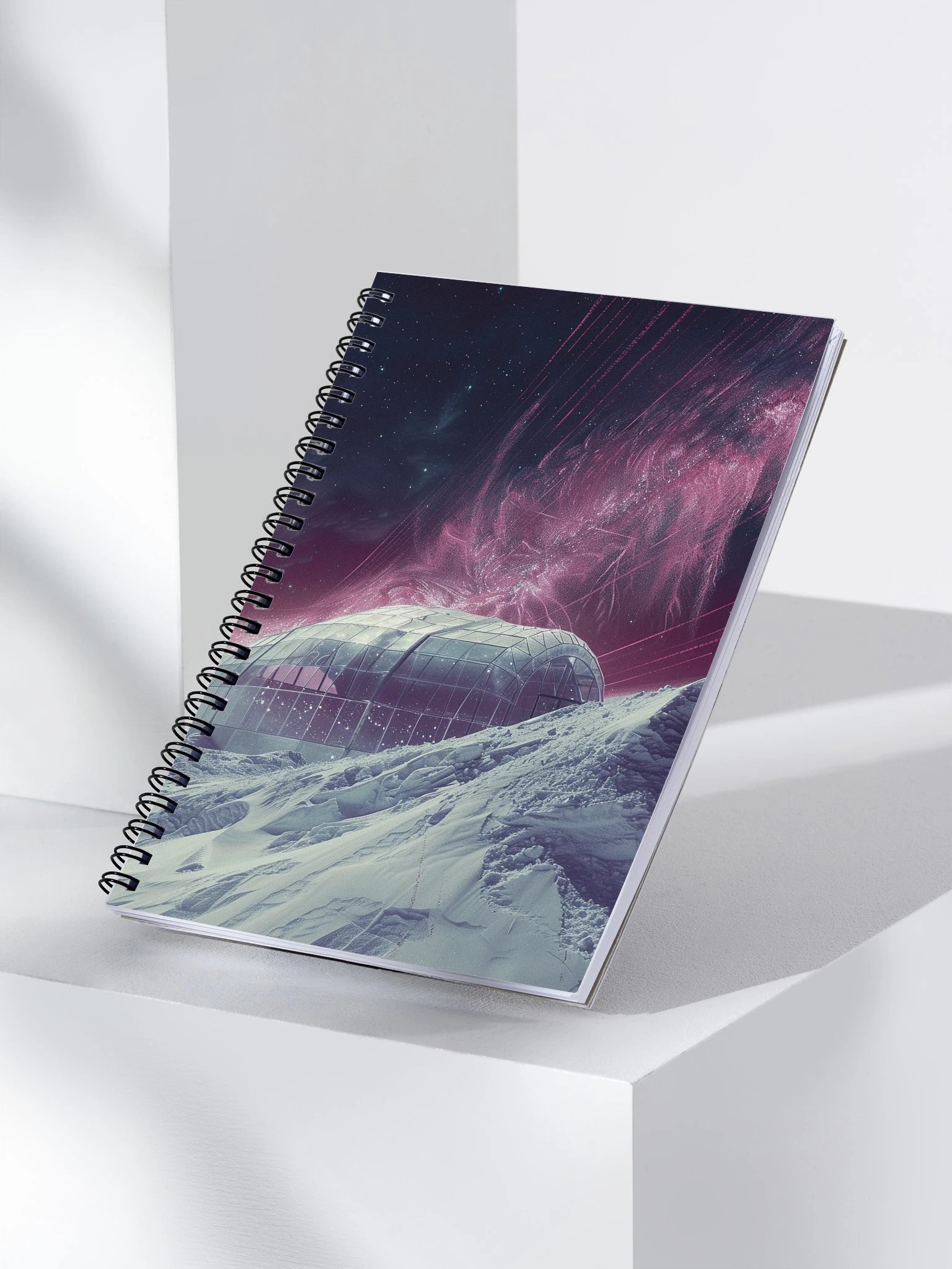 Muted Blue Greenhouse Module Spiral notebook product image (3)