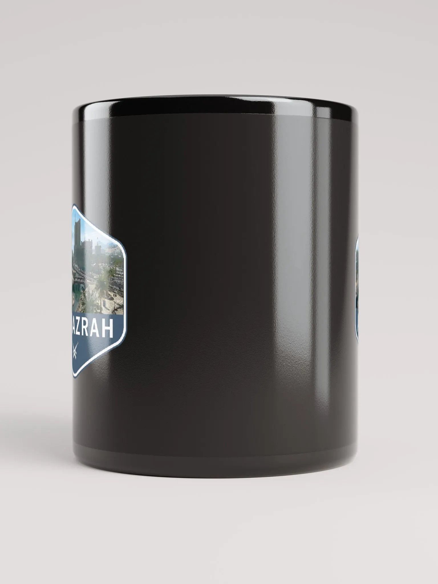 Welcome to Al Mazrah Mug, Black product image (5)