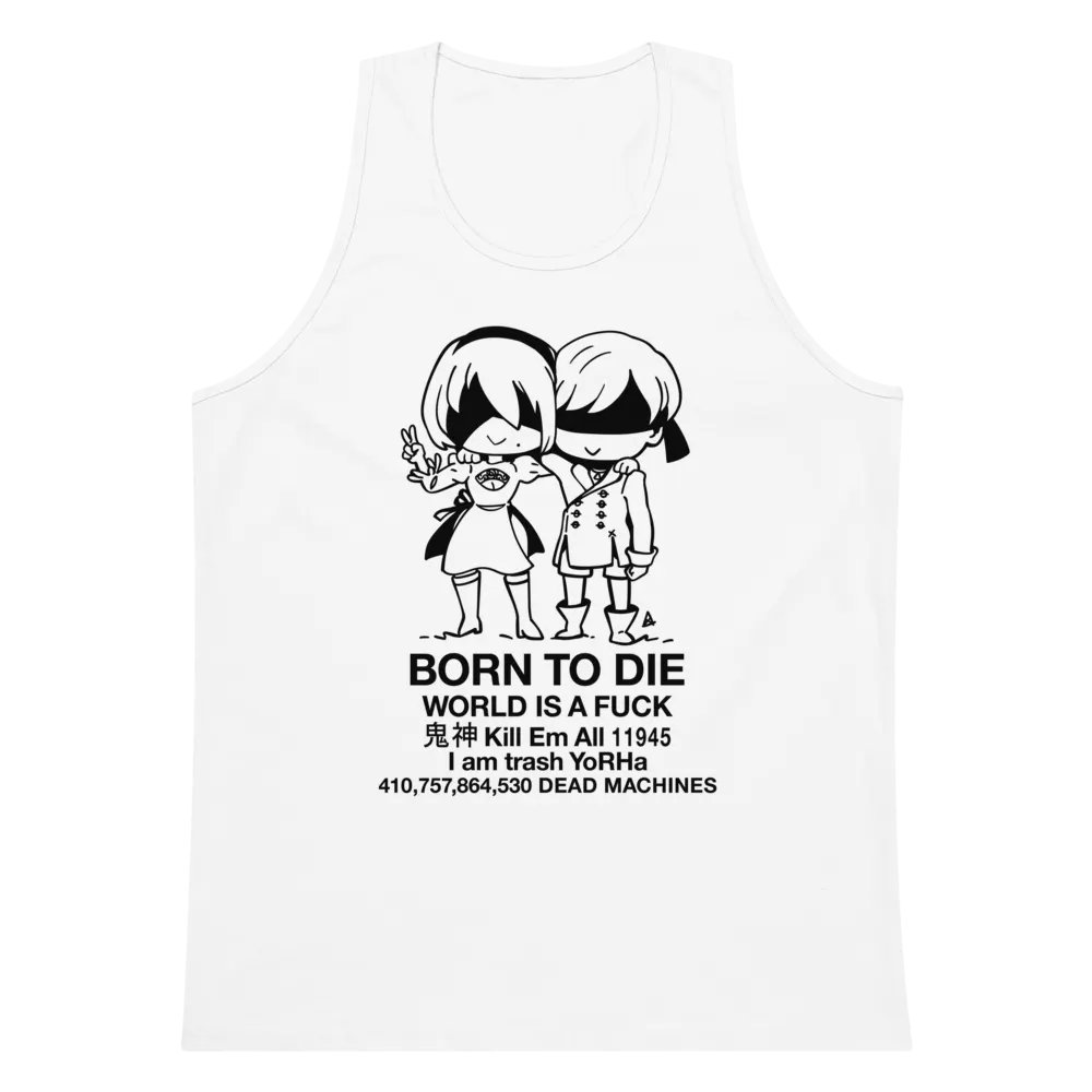 BORN TO DIE - TANKTOP - WHITE product image (6)