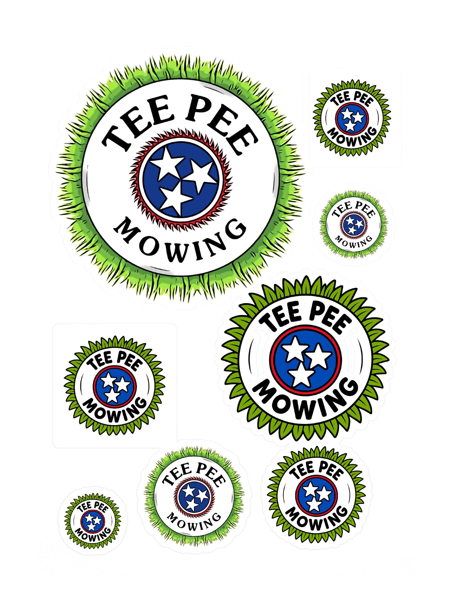 Tee Pee Mowing Stickers product image (3)