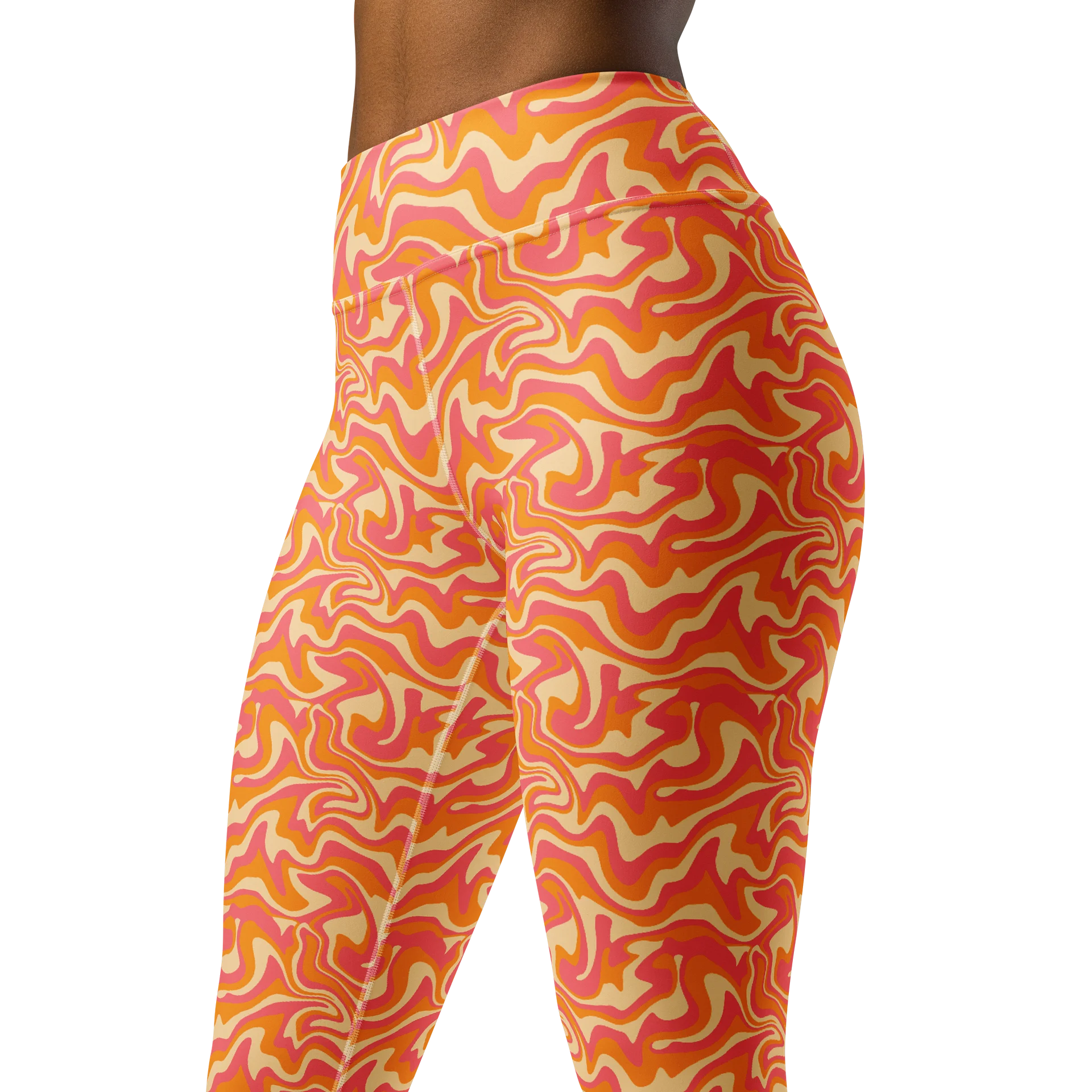 Stylish Groovy Hippie Aesthetic Yoga Leggings product image (4)