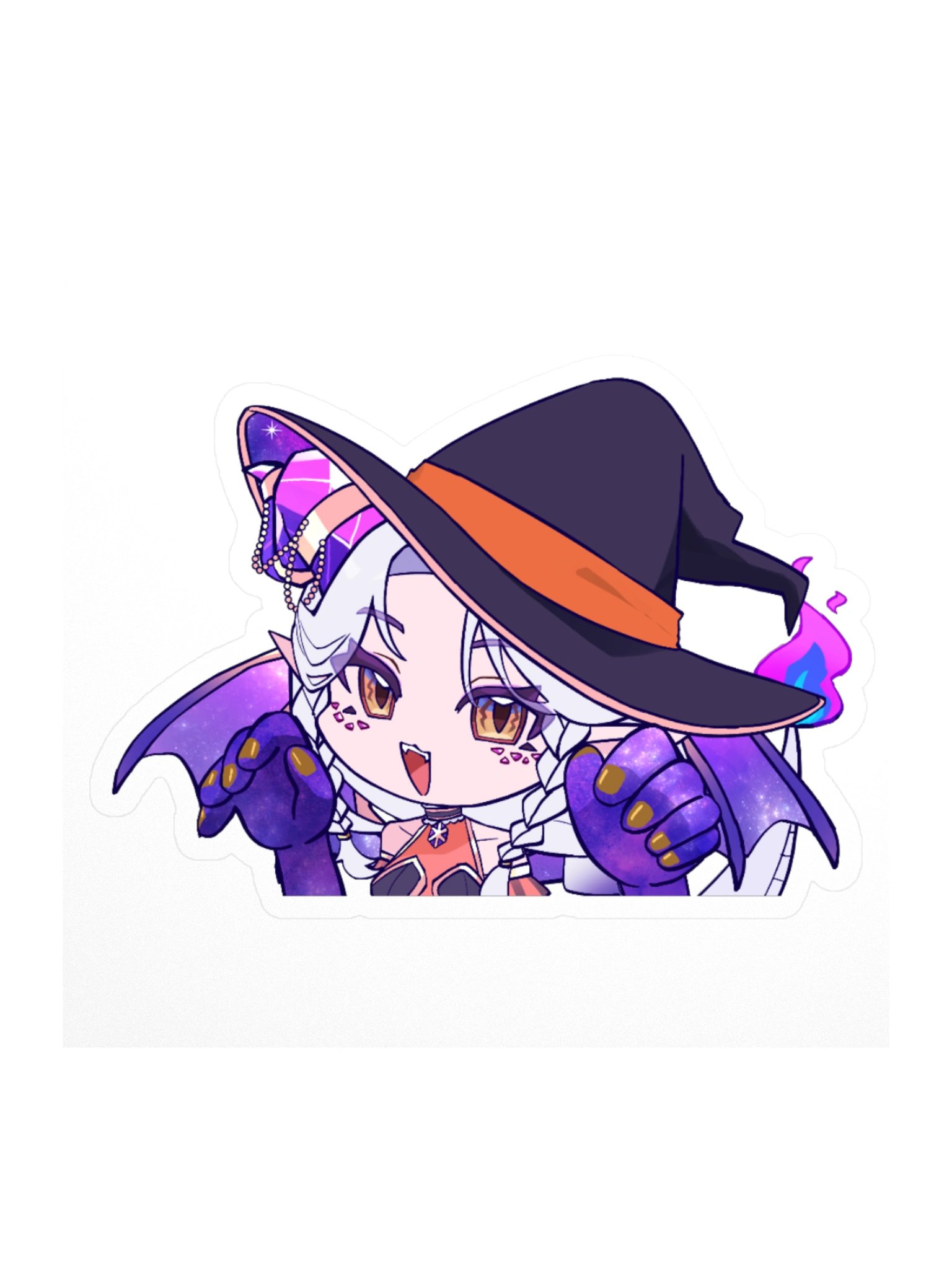 Halloween Vibes Angora Kiss-Cut Sticker product image (2)
