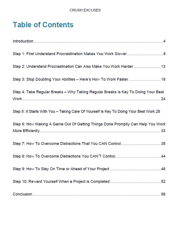 Crush Excuses eBook product image (2)