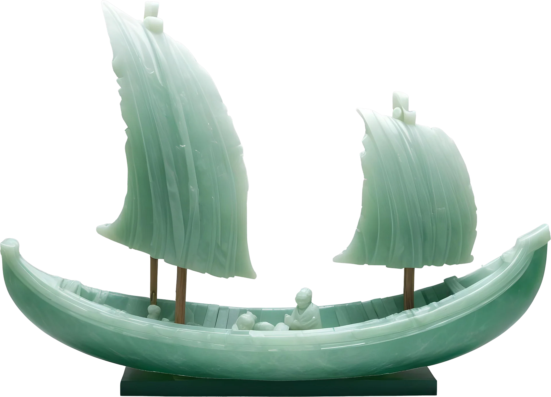 Jade Signature – Jade Sailboat Sculpture PNG product image (1)