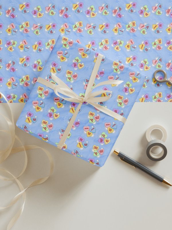 Retro Valentines Wrapping Paper Set of 3 product image (1)