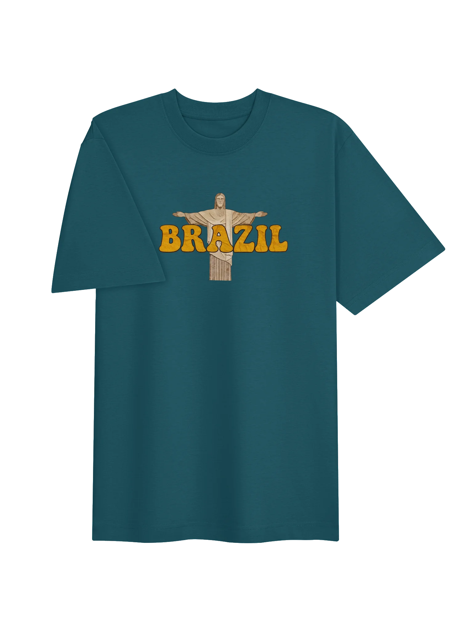 Brazil Christ the Redeemer Heavyweight T-Shirt – Vintage Brazilian Travel Tee product image (17)