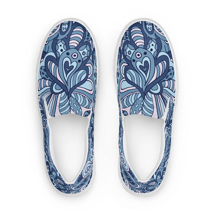 Blue Swirl Women's Slip-Ons product image (1)