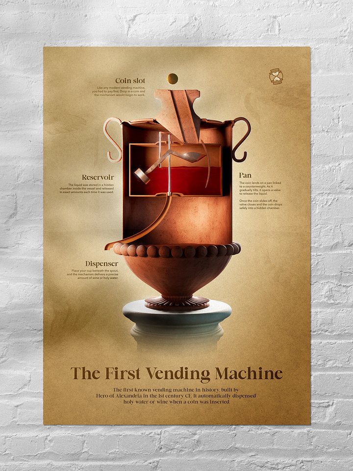 The First Vending Machine (Unframed Poster) product image (1)