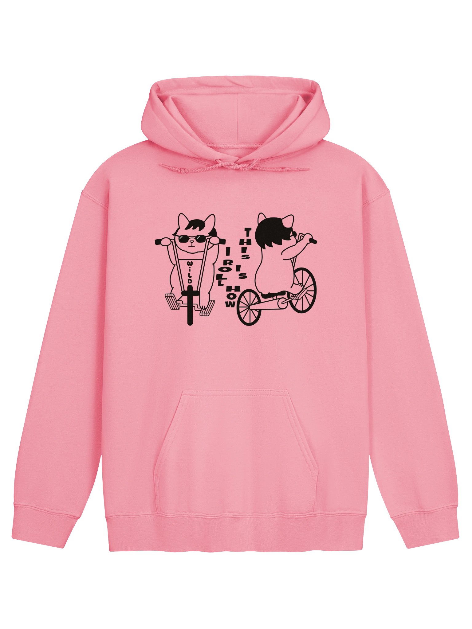 Goromi the Cat in Wig (Wild Biker) - Unisex Adult Hoodie product image (1)