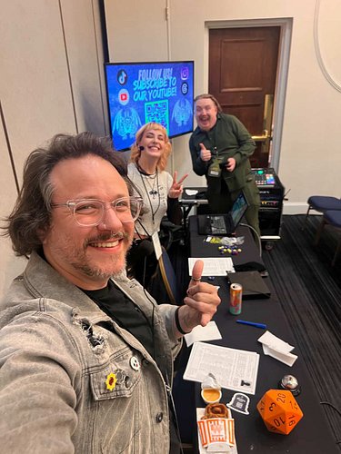 Day 1 of Stellar Fest was the best! Second photo someone rolled a nat 20 so I dished out 40 points of sanity which @samikaye....