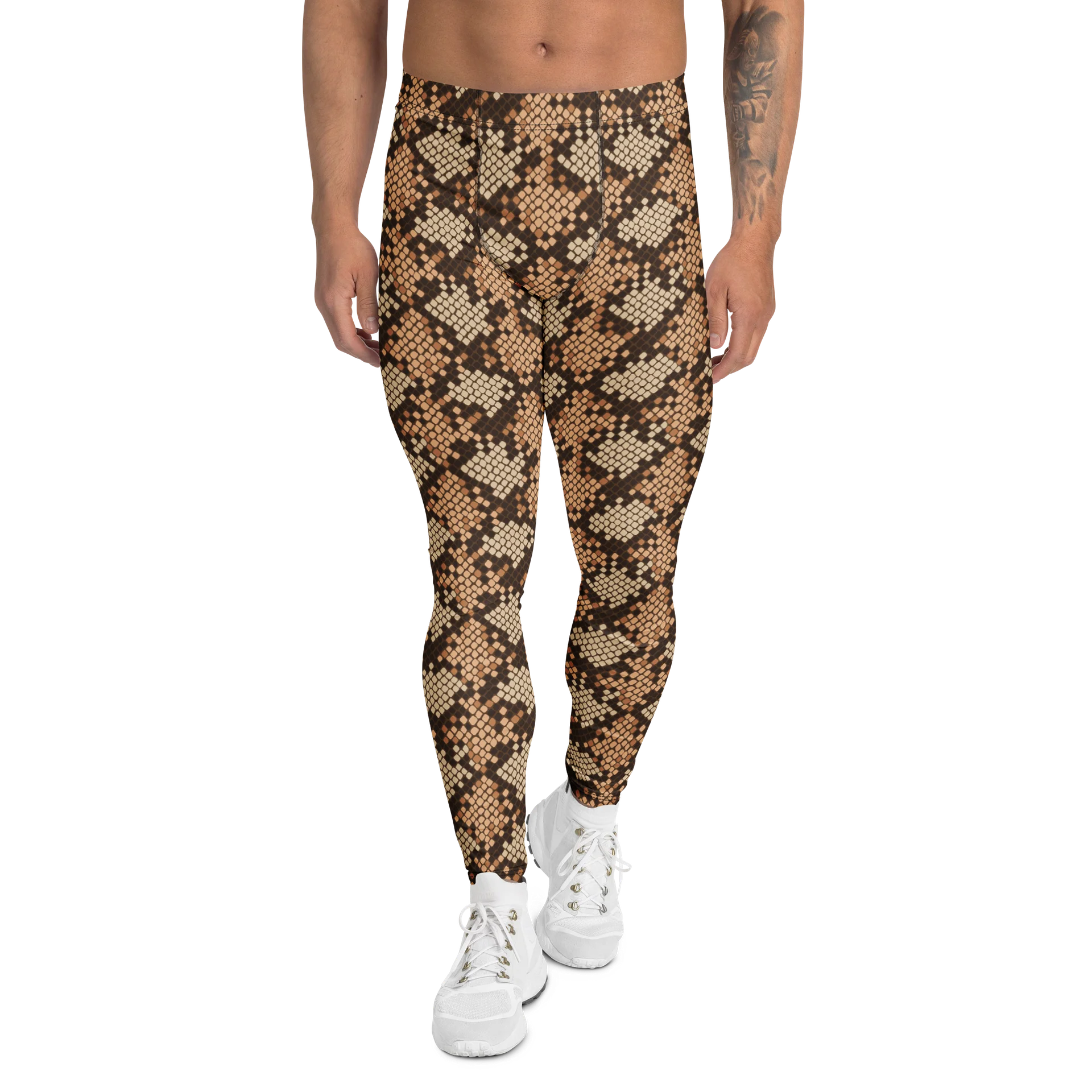 Comfortable Men's Leggings with Bold Snake Print product image (1)