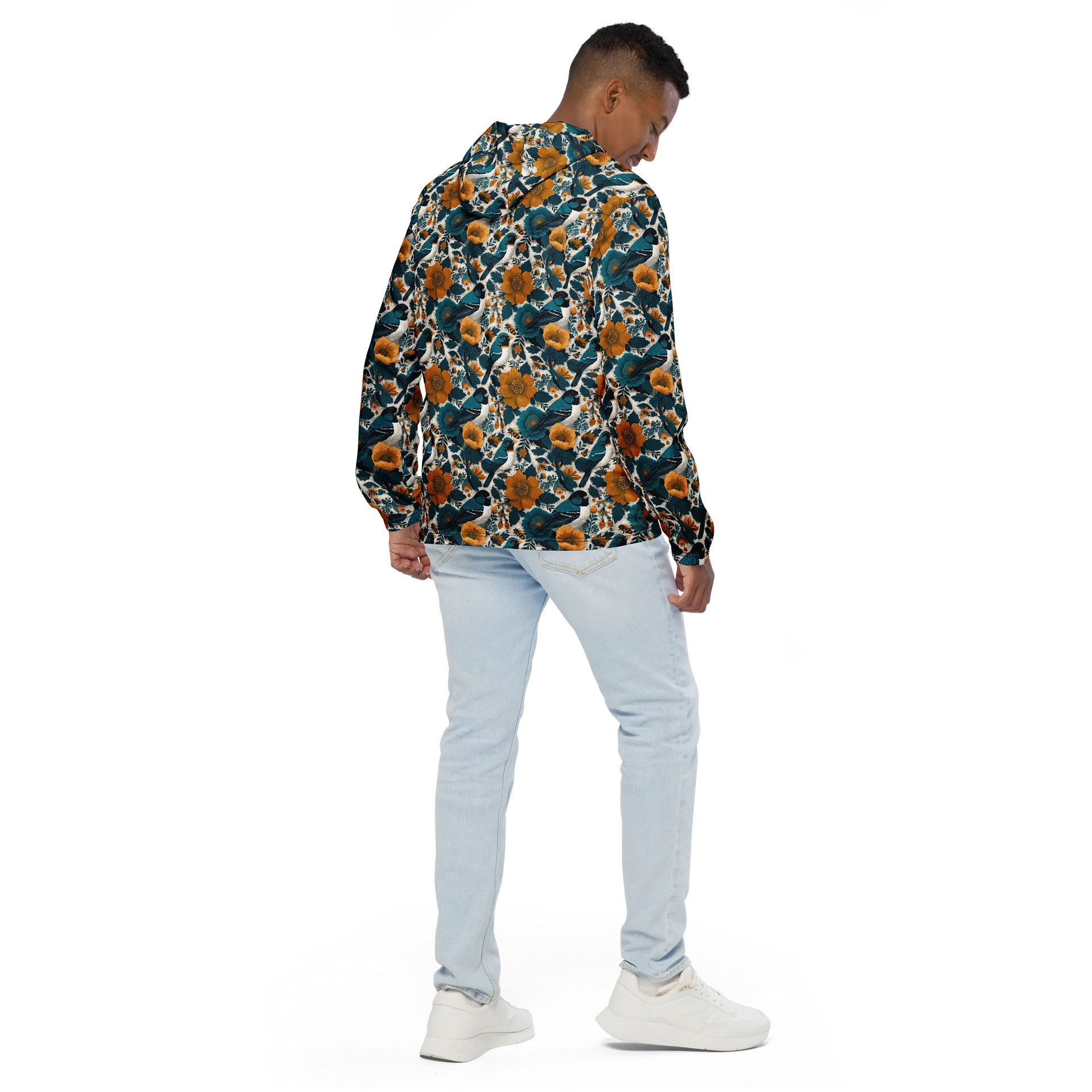 Spring Florals Wanderlust Linocut Windbreaker product image (4)
