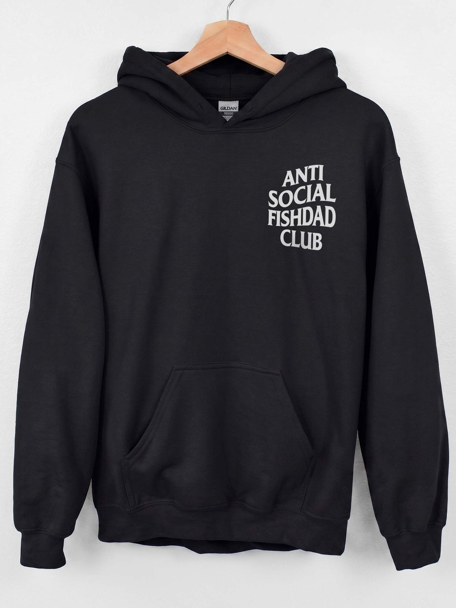 Anti Social Fish Dad Hoodie – Funny Fishing Graphic hoodie for Introvert Anglers & Fishing Lovers product image (1)
