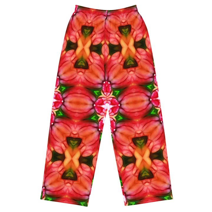 Peachy Flower Kaleidoscope Wideleg Pants product image (1)