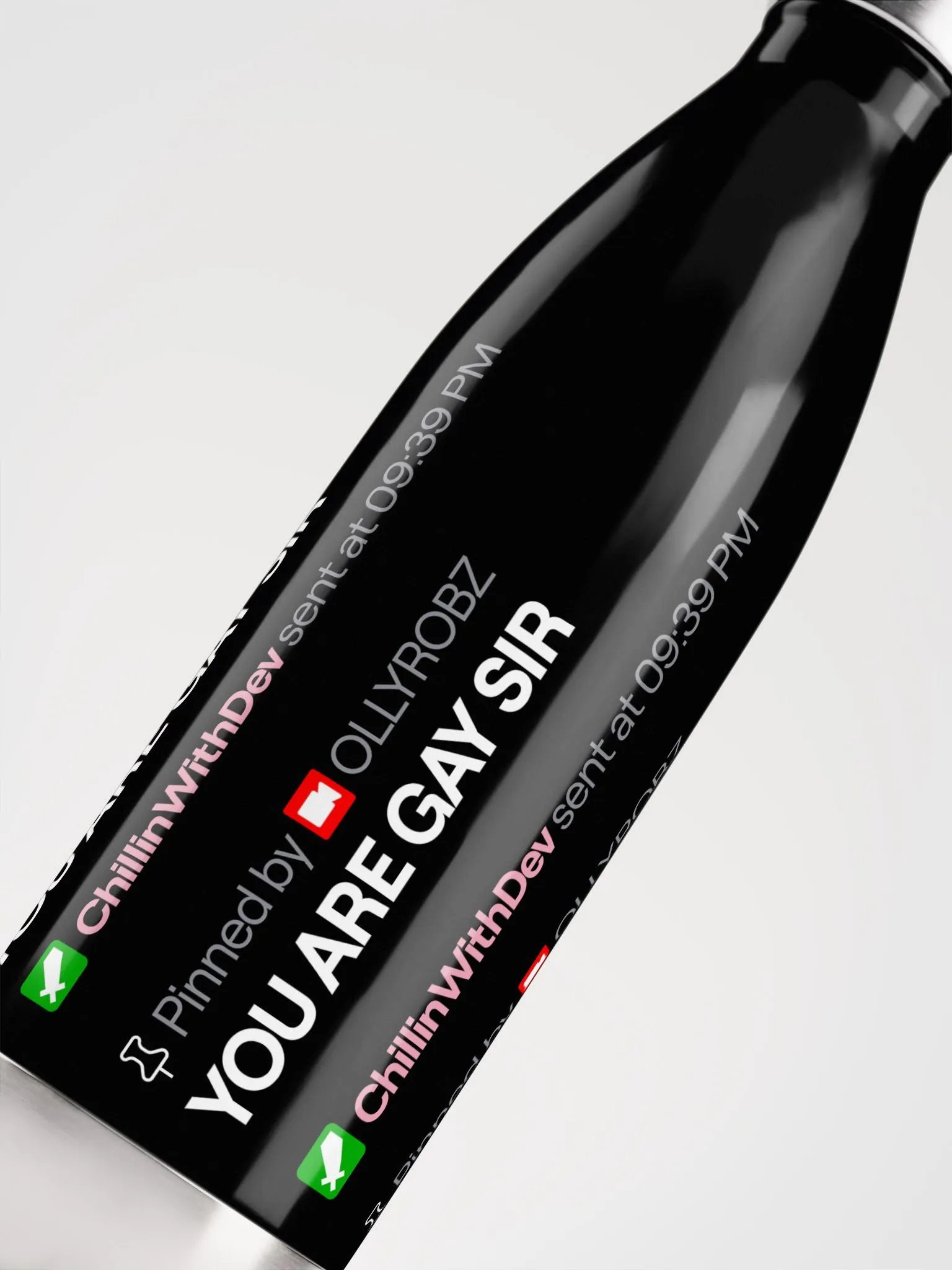 "YOU ARE GAY SIR" Stainless Steel Bottle product image (1)