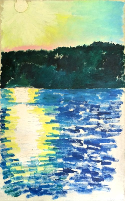 Sunset (1987) on canvas (26" x 40") product image (1)