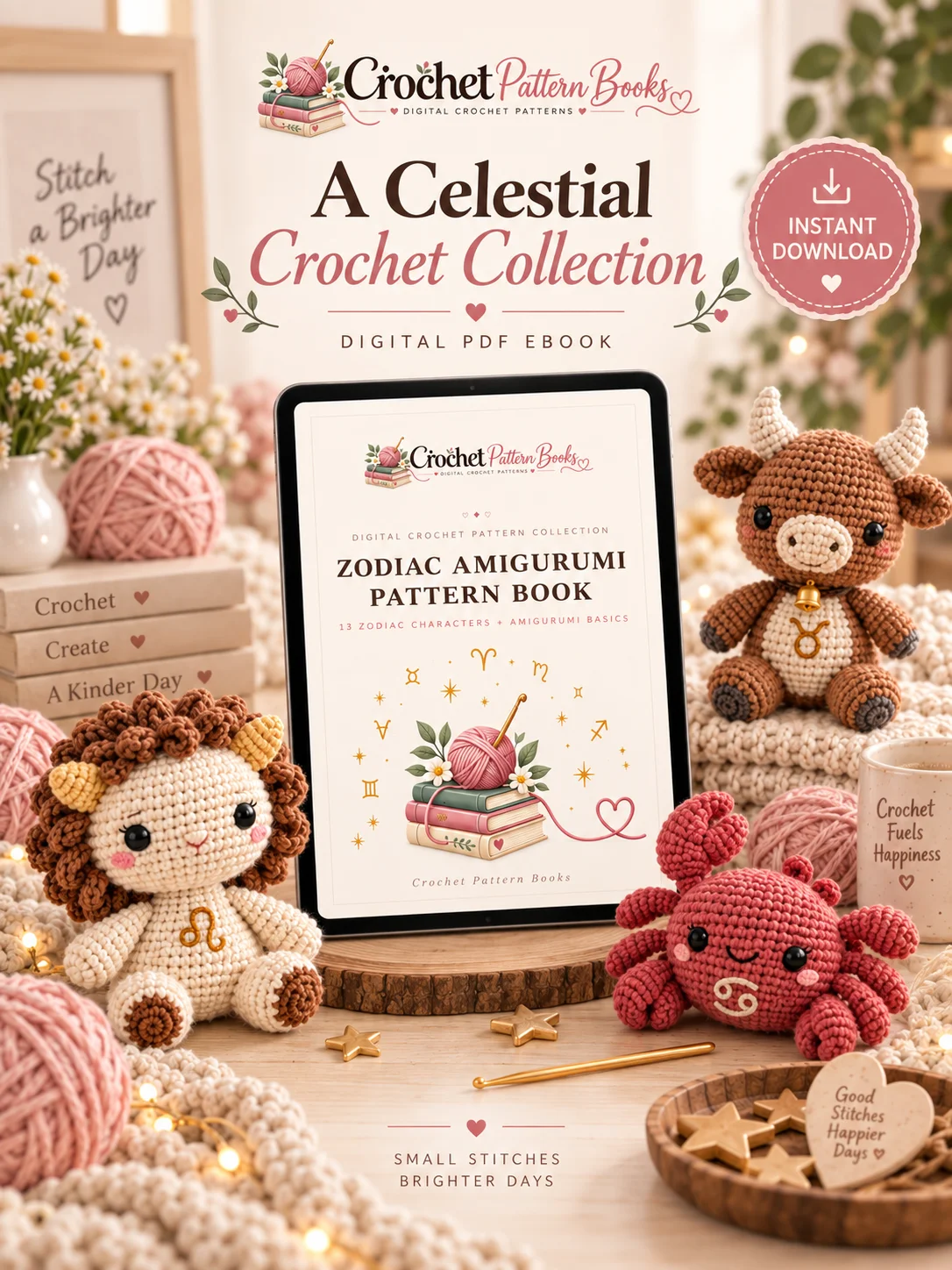 Zodiac Amigurumi Crochet Patterns 13 Zodiac Character Patterns with Beginner Guide PDF Ebook product image (5)