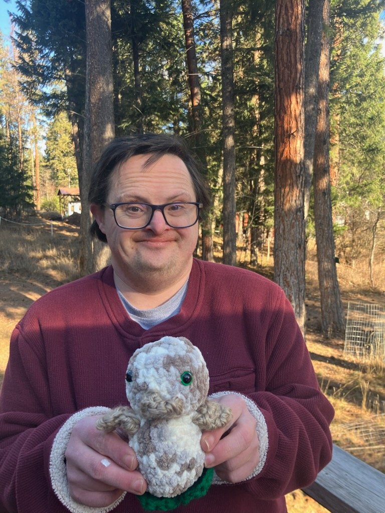 Hand-Crocheted Standing Bird - Earthy Variegated Browns & Beige product image (8)