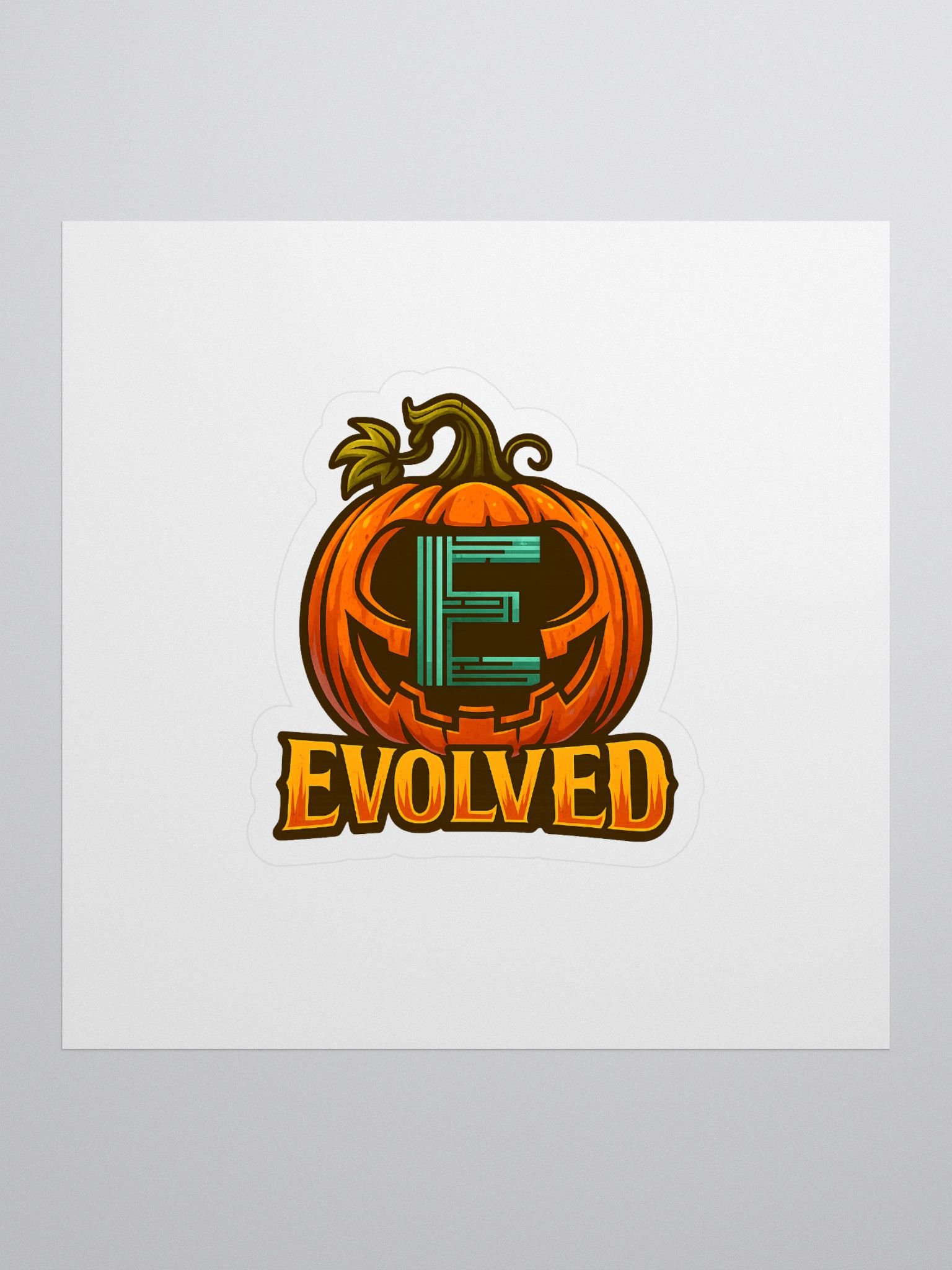 Evolved Pumpkin Kiss Cut Stickers product image (1)