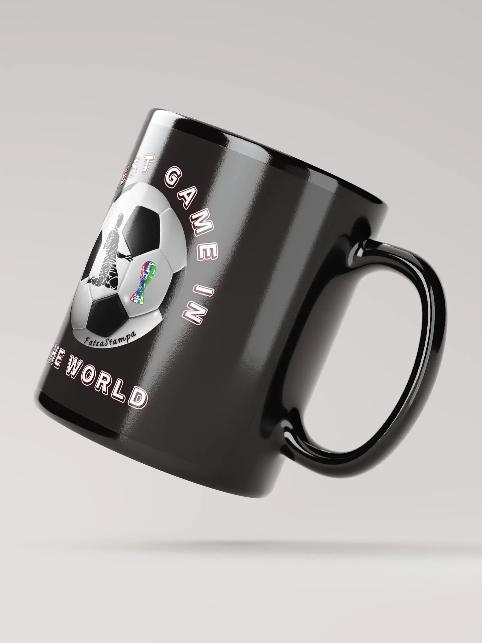 Soccer Celebration Black Mug product image (2)
