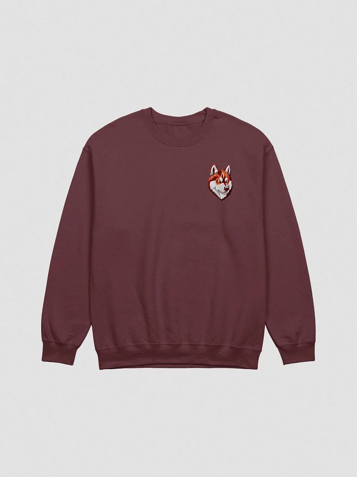 Cute Red Siberian Husky Embroidered Graphic Crewneck product image (10)