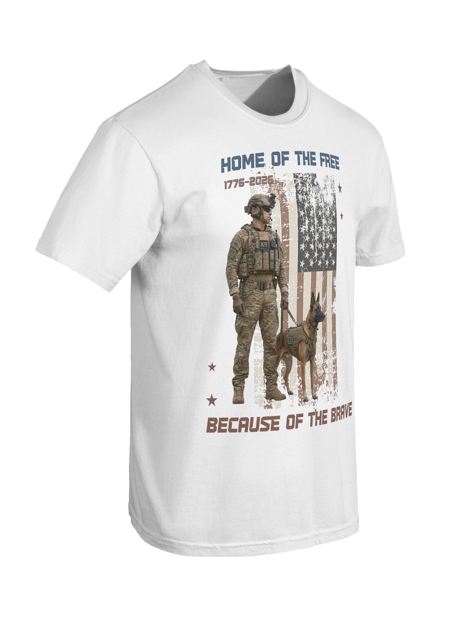 Home of the Free Because of the Brave - Soldier & Military Dog product image (6)