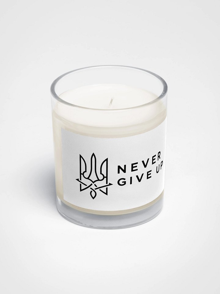 Soy Wax Candle In A Clear Glass Jar - Never give up product image (2)