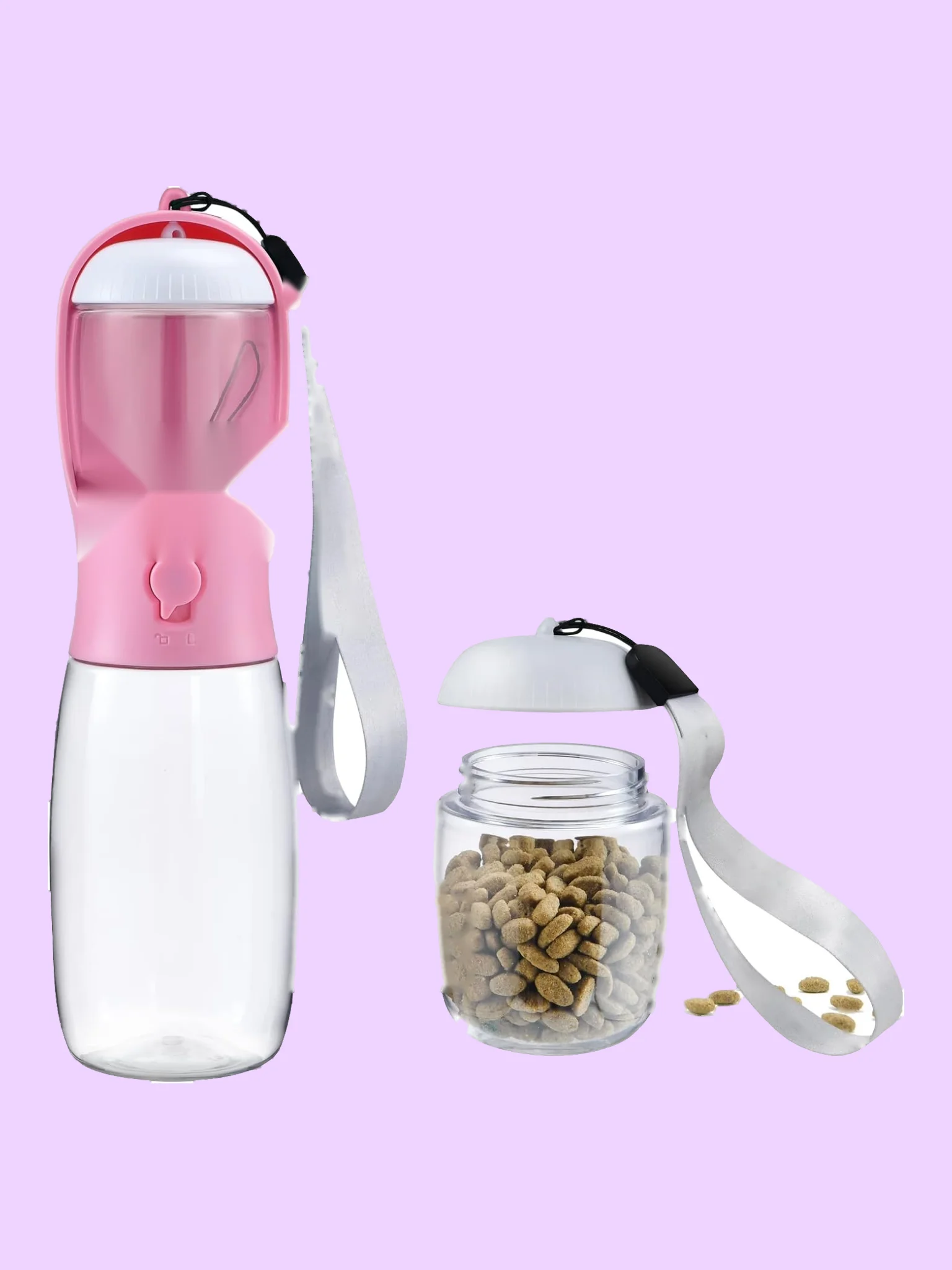 Portable Dog Water Bottle with Treat Container product image (5)