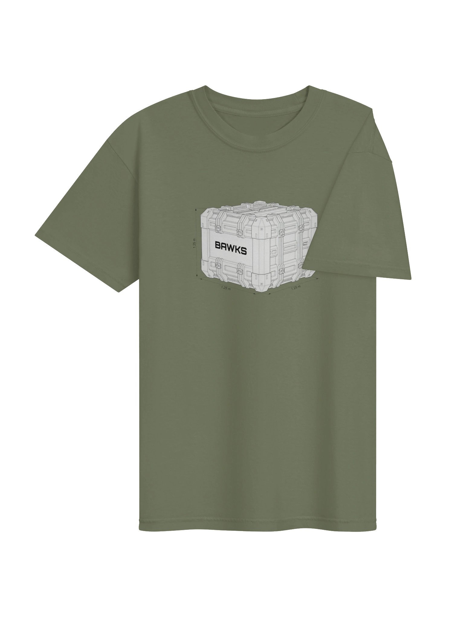 BAWKS – 1.25 m Cargo Box Schematic Tee product image (4)