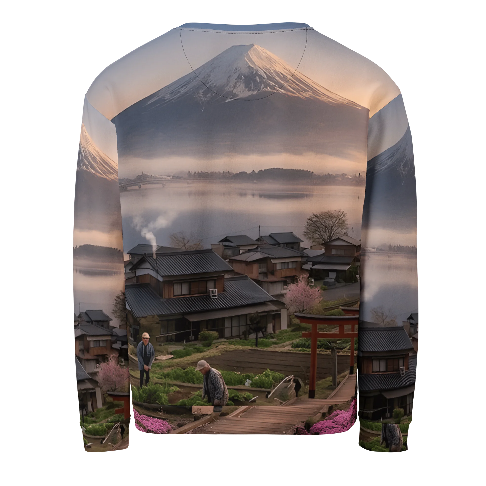 Recycled Unisex Mount Fuji Sweatshirt | Eco-Friendly Graphic Pullover product image (2)