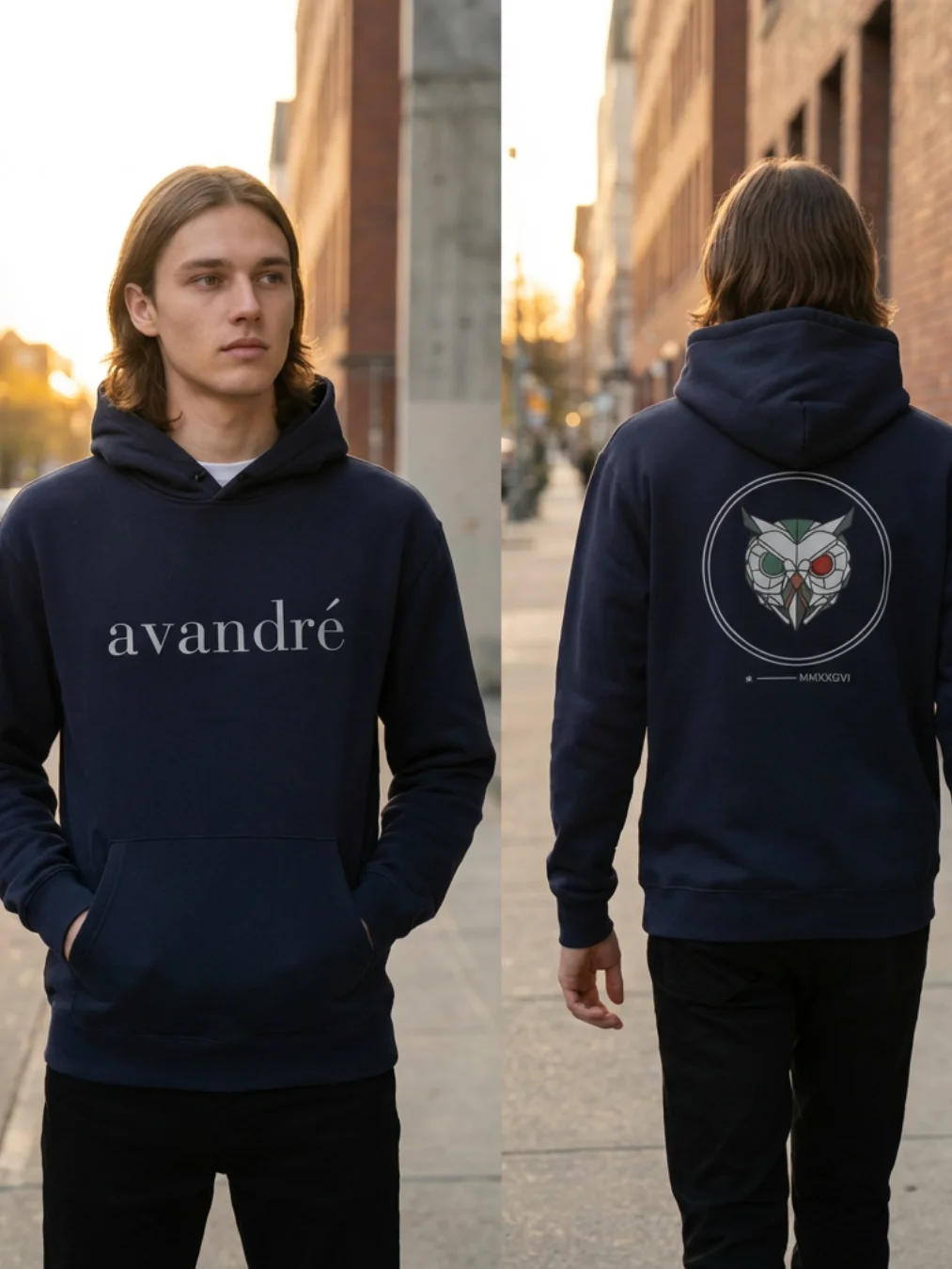 Geometric Owl French Terry Hoodie product image (9)