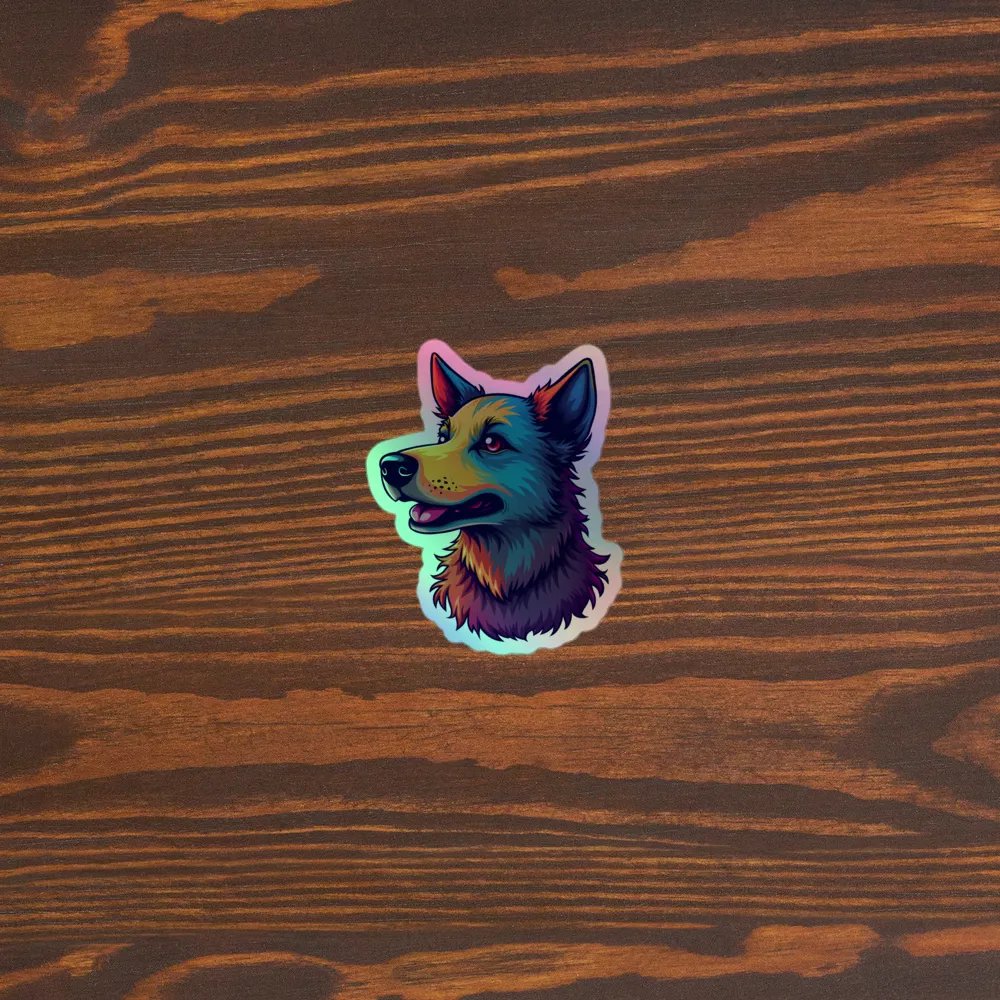 Vibrant Dog Holographic Sticker Sheet product image (5)
