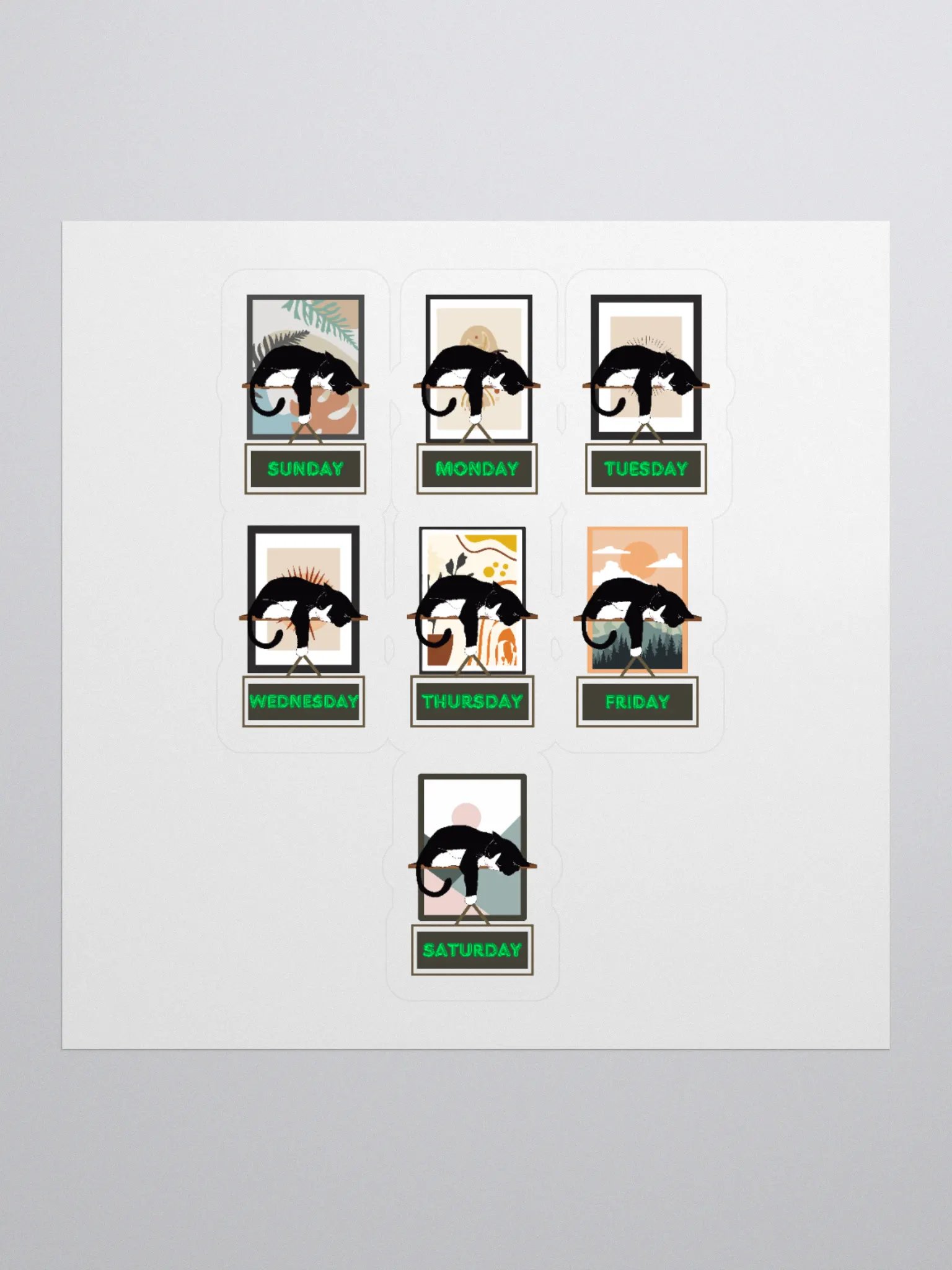 Cats Days of The Week Sticker product image (1)