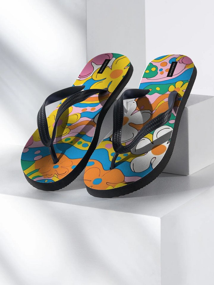 Retro Blossoms Flip-Flops product image (1)