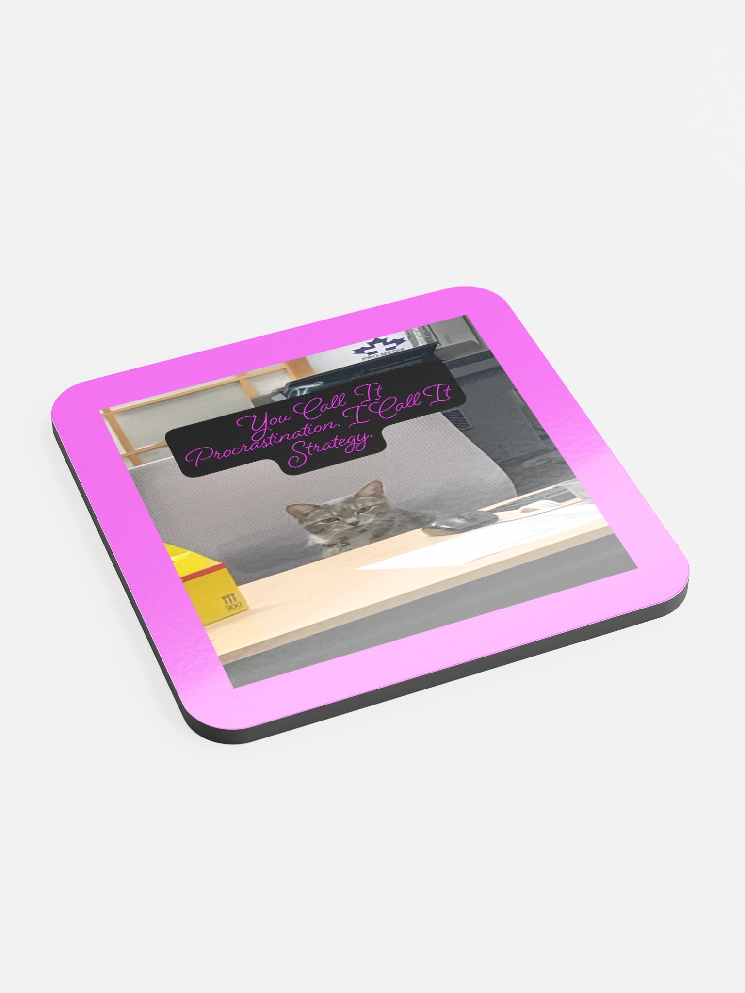 Purr-fect Procrastination Coaster product image (2)
