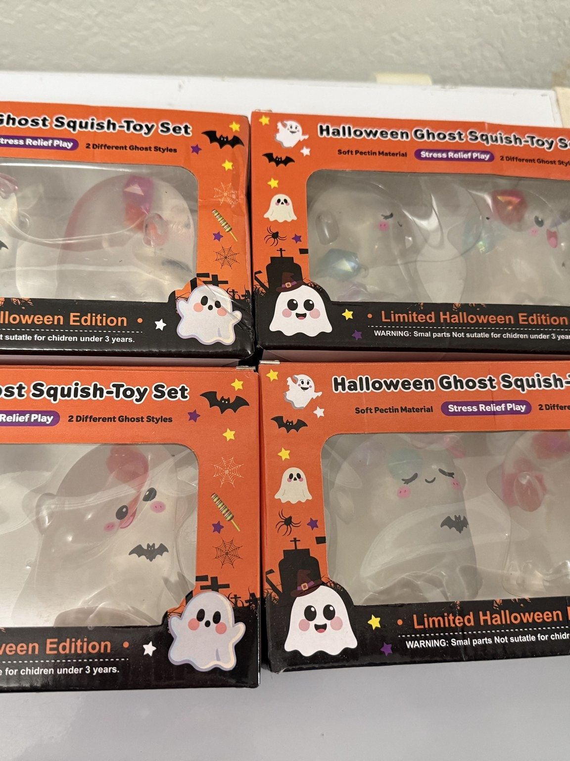 Halloween Ghost Squish Toy Set product image (1)