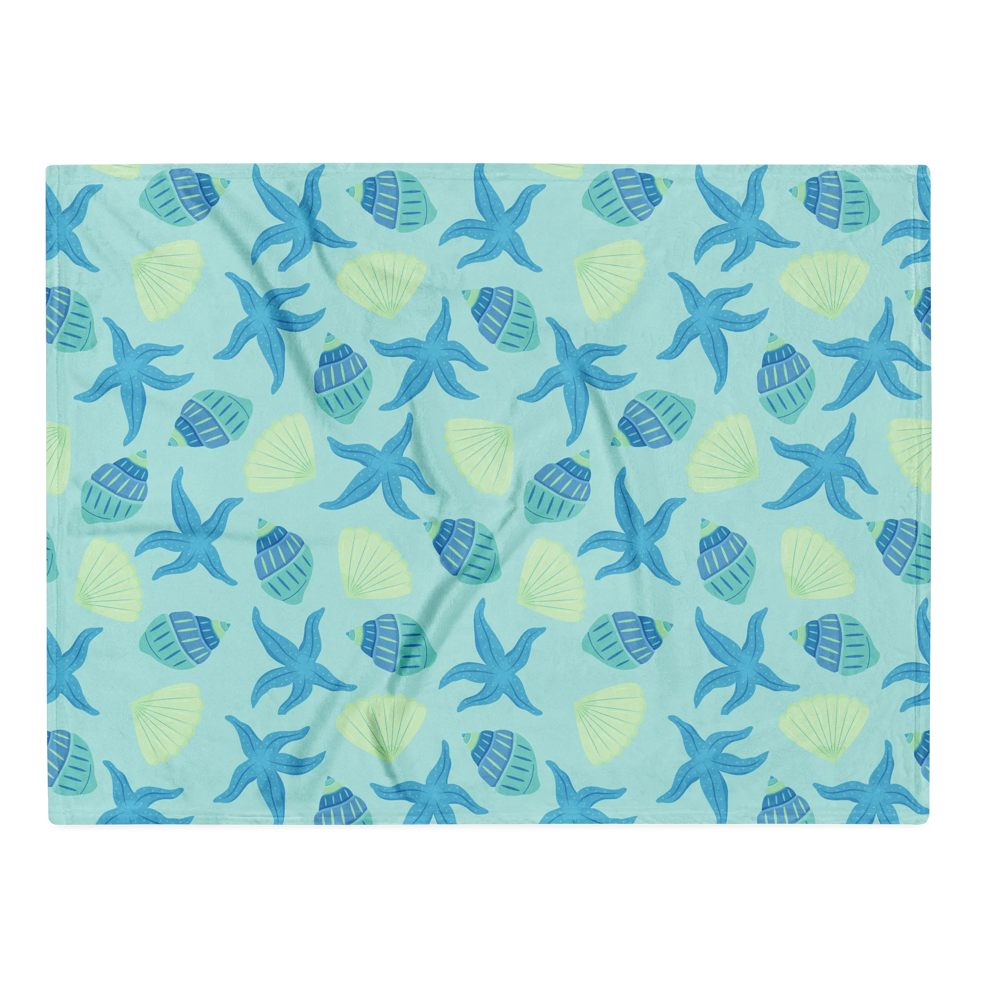 Seashells and Starfish Throw Blanket for Home Comfort product image (2)