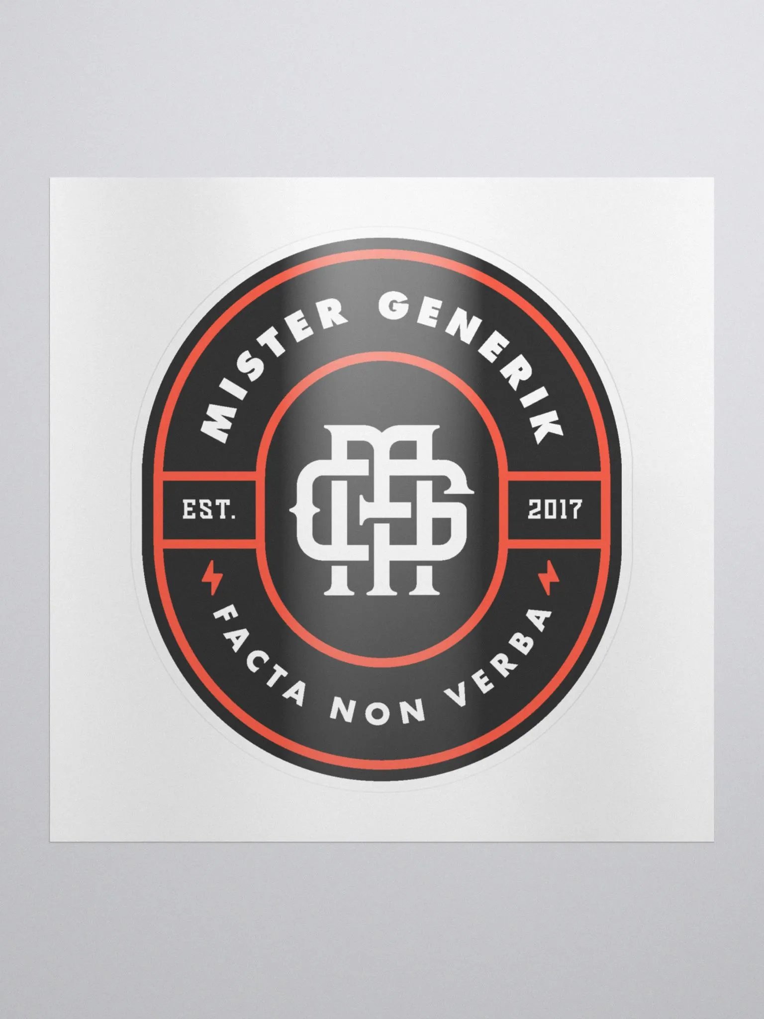 Mister Generik Monogram Badge Sticker product image (1)