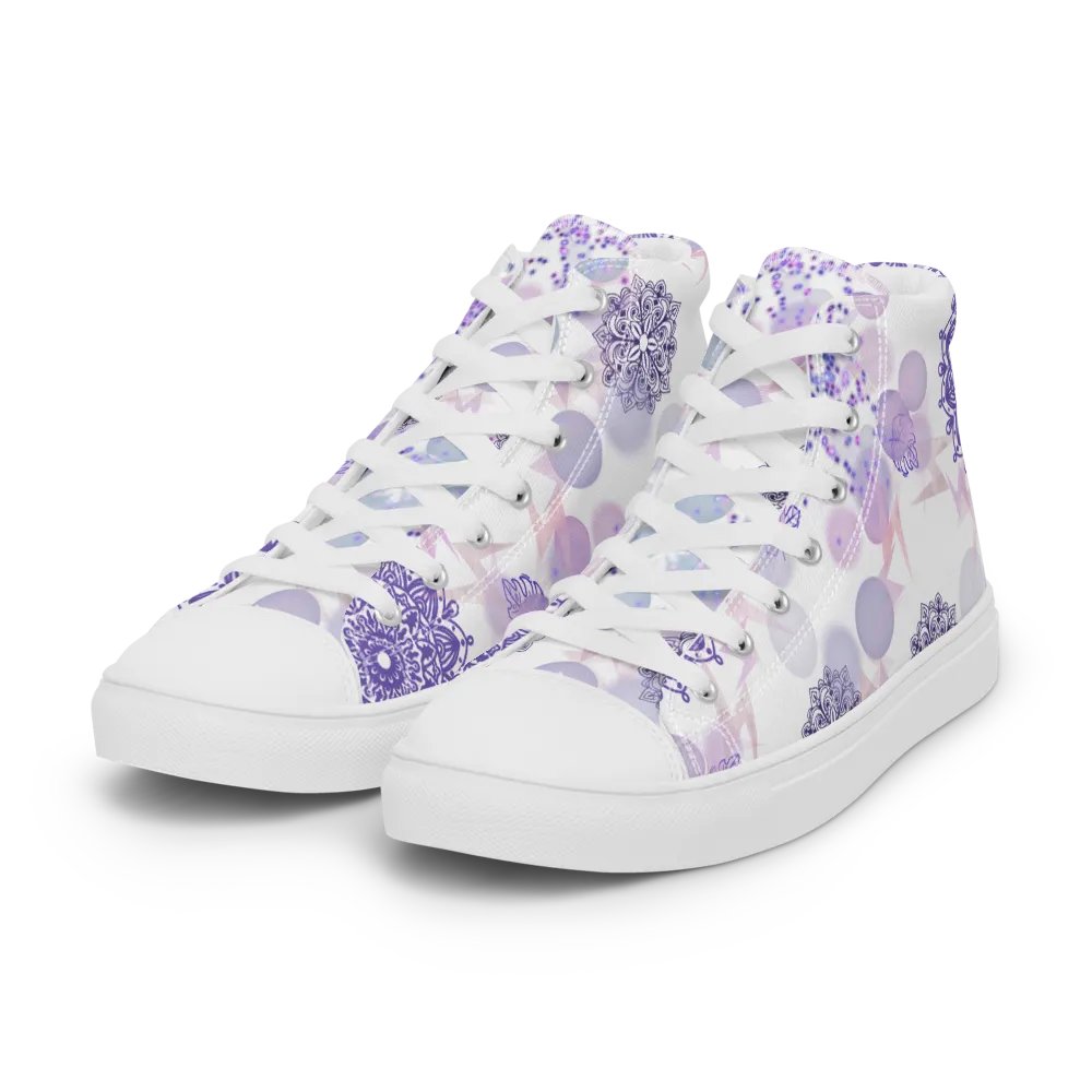 Lilac Mandala Lace Up Womens Shoes product image (4)