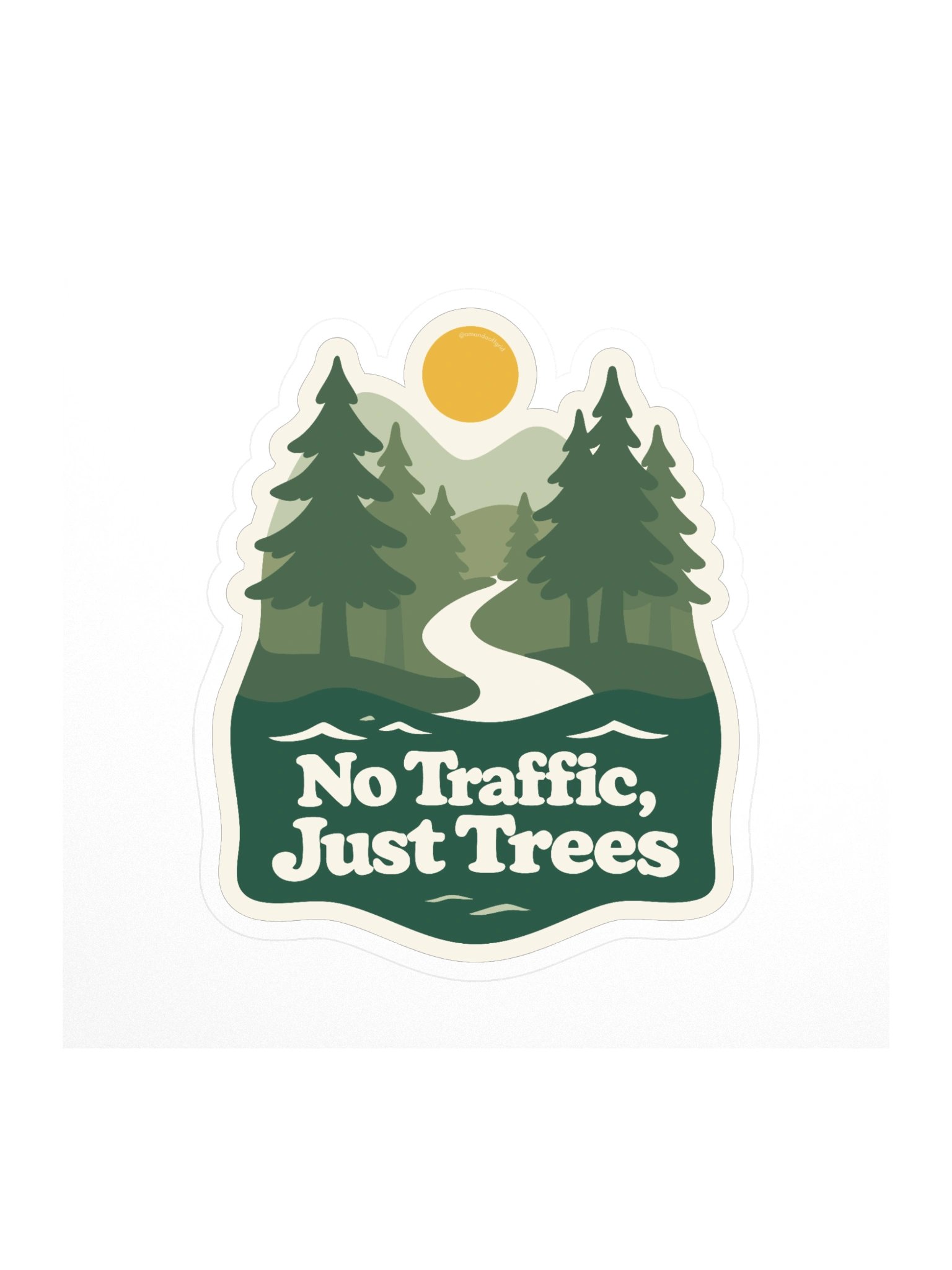 No Traffic, Just Trees Sticker product image (1)