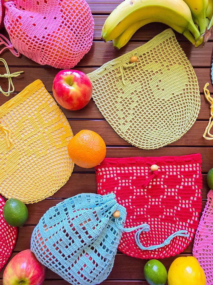 Filet Crochet Produce Bag Collection eBook product image (1)