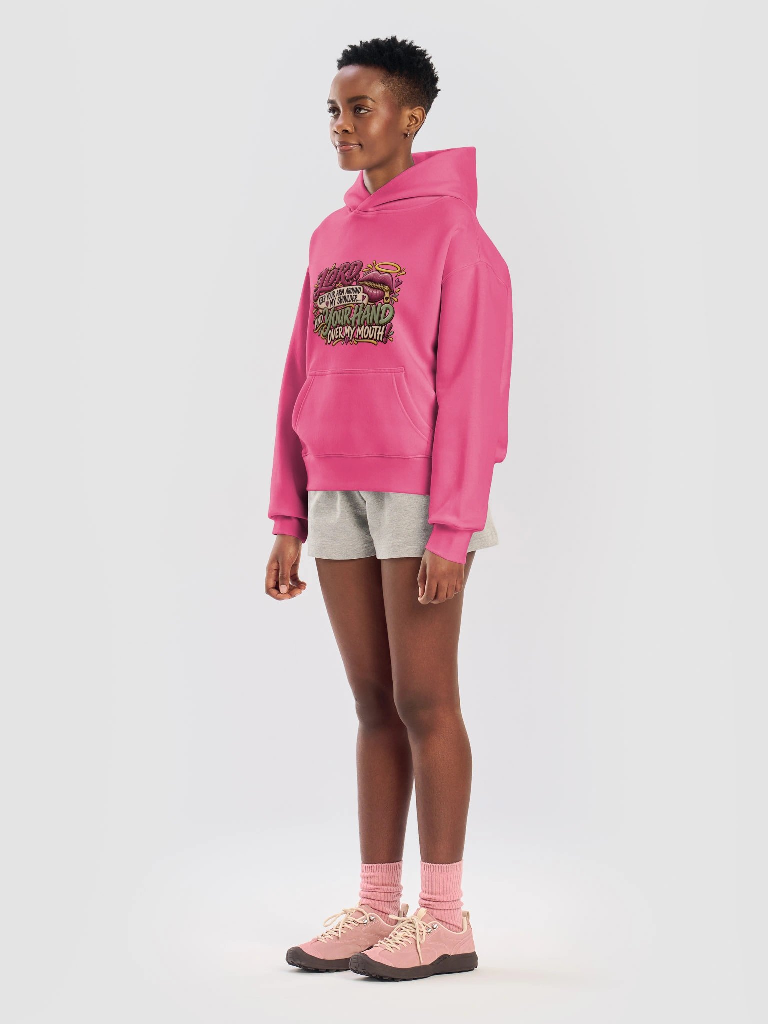 Lord Keep Your Arm Around My Shoulder Funny Faith Hoodie product image (7)