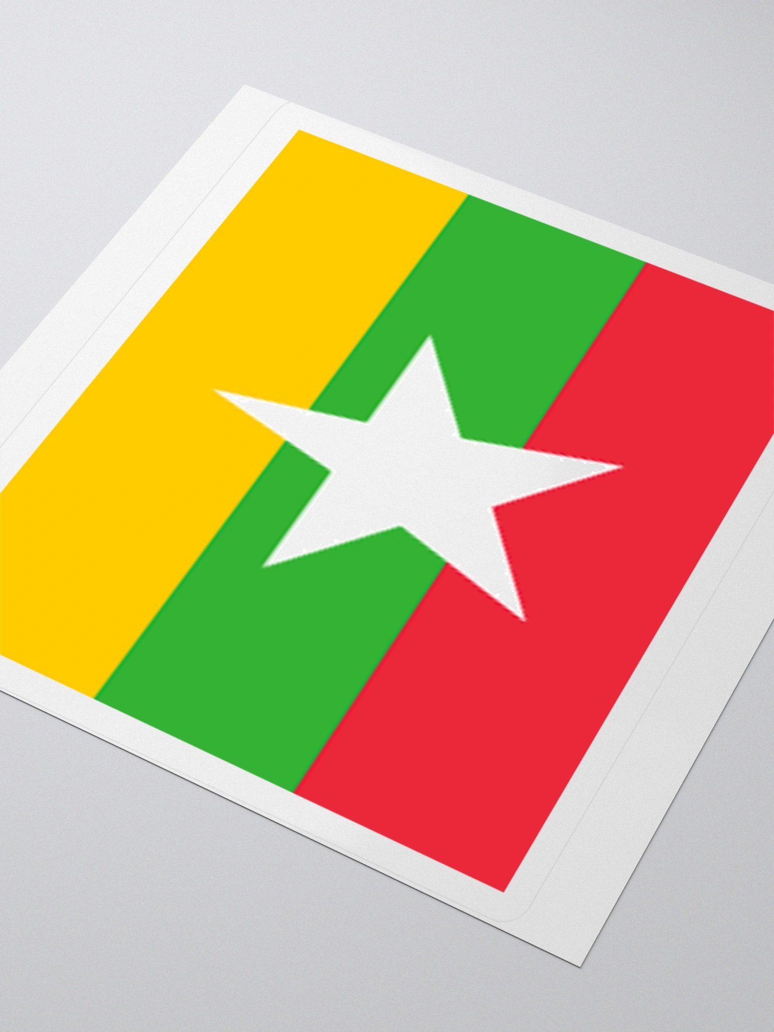Exclusive Myanmar Flag Kiss-Cut Sticker by TDS Music - Unique Design (3" x 3", 4" x 4", 5.5" x 5.5") product image (7)