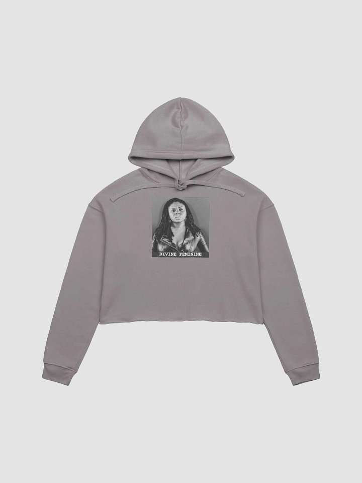 Divine Feminine Gray Crop Hoodie product image (1)