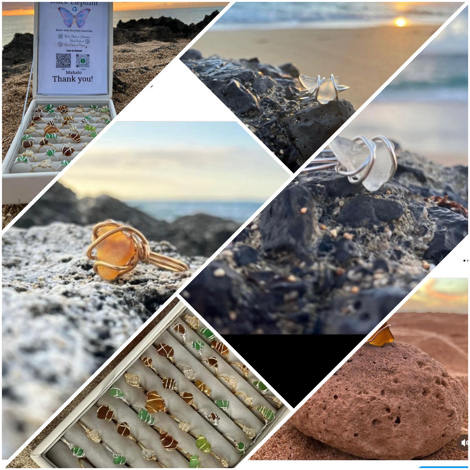 Sea Glass Rings Assorted Gift product image (9)